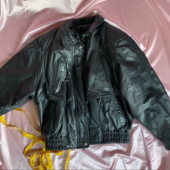 Vintage 90s Wilson’s Leather Bomber Leather Jacket - Picture 10 of 12